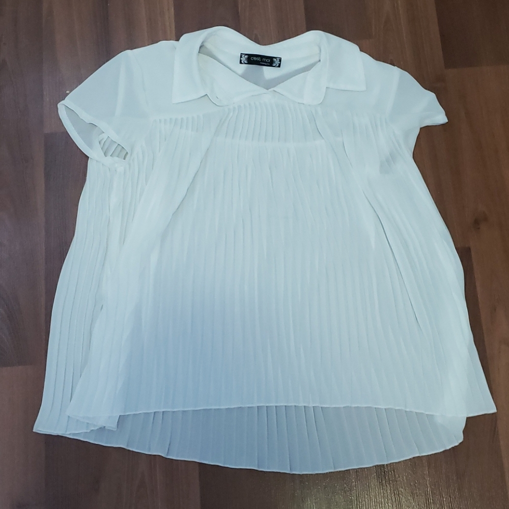 White C'est moi Blouse